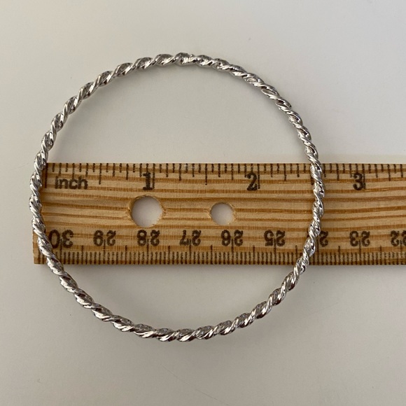 925 Silver handmade 2 twisted bangles - Picture 6 of 6